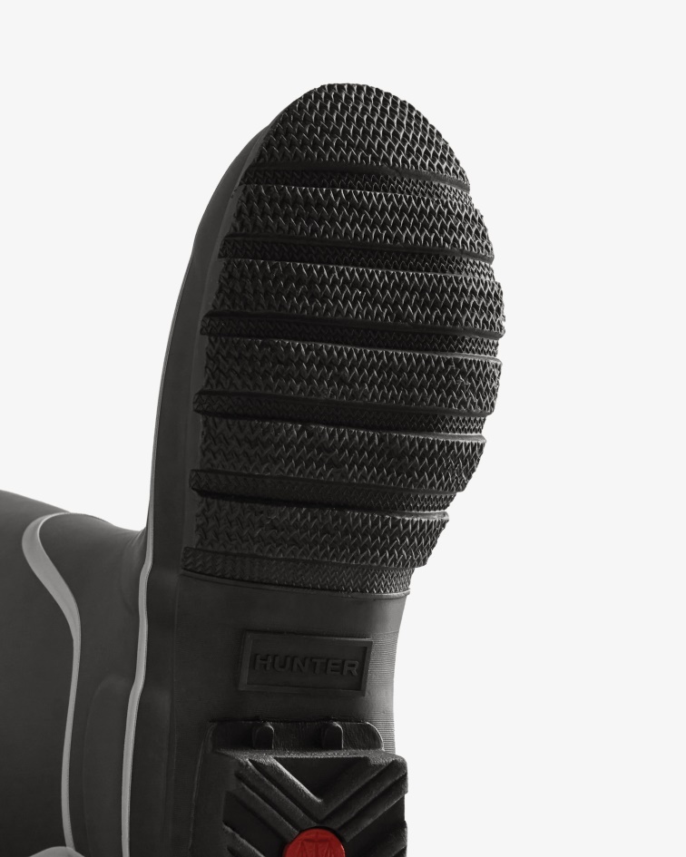 Hunter Women's Reflective Outline Tall Rain Boots Black