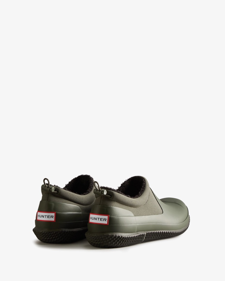 Hunter Men's Insulated Vegan Shearling Shoe Dark Olive