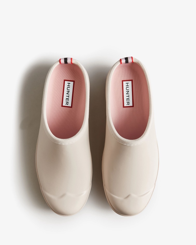 Hunter Women's Play Clogs Cast Pale Grey